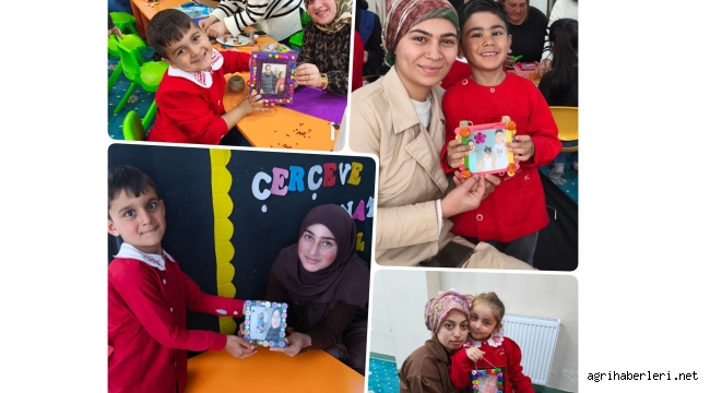 Doğubayazıt ilçesinde veliler çocuklarıyla boyama etkinliği yaptı