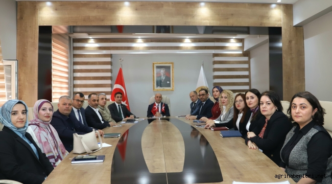  Kaymakamı Murat Ekinci, Doğubayazıt Şube Müdürleriyle Bir Araya Geldi.