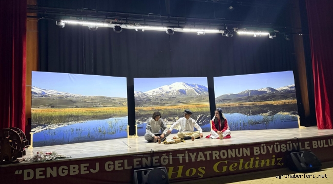 Ağrı'da "Halil Paşa ve Perihan Hanım'ın Hikayesi" Dengbêjlik Geleneğiyle Tiyatro Sahnesinde Yeniden Canlandı