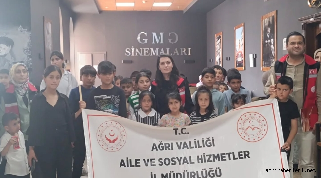 Ağrı Valiliği koordinasyonunda​​​​​​​ Şehit ve Gazi Çocukları İçin Anlamlı Sinema Etkinliği
