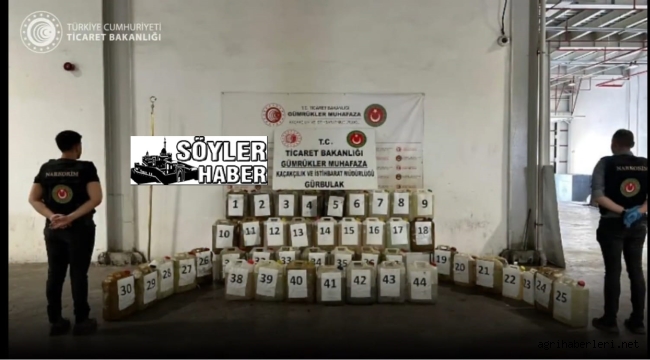 Doğubayazıt Gürbulak Gümrüğünde 764 Kilo likit metamfetamin cinsi uyuşturucu madde ele geçirildi.