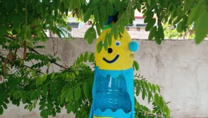 Doğubayazıt'ta Çocuklardan Anlamlı Etkinlik, Atık Malzemelerle Kuş Yuvaları Yaptılar