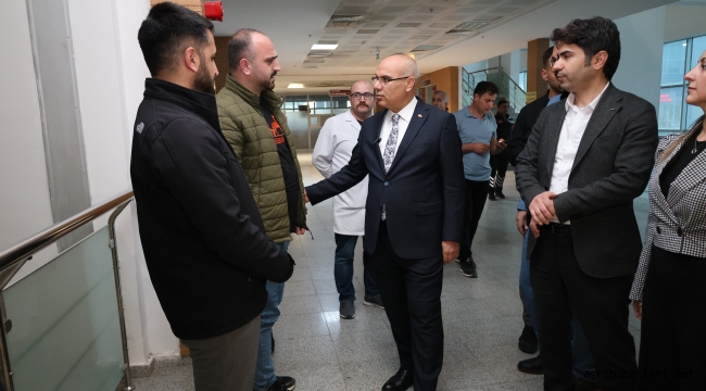 Vali Koç, Ağrı Eğitim ve Araştırma Hastanesi'nde İncelemelerde Bulundu