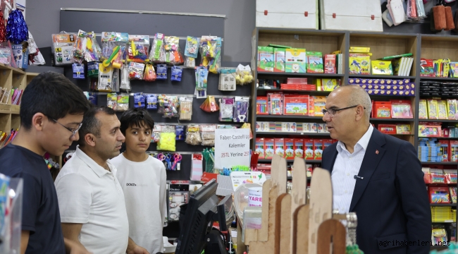 AĞRI VALİSİ MUSTAFA KOÇ, ESNAF DÜKKANLARINI ZİYARET ETTİ