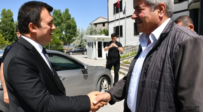 Patnos Kaymakamı Burak Dertlioğlu, Patnos Belediye Başkanı Abdulhalık Taşkın'ı makamında ziyaret etti.