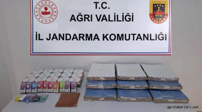  AĞRI'DA BİR KİŞİ ÜZERİNDE YASAK MADDELER ELE GEÇİRİLDİ