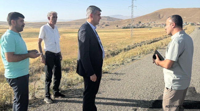 Diyadin Kaymakamı Furkan Korkusuz, KÖYDES Kapsamında Köylerde Yapılan Çalışmaları İnceledi