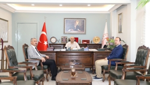 Kaymakam Murat Ekinci, Yeni Atanan Turizm ve SGK Müdürlerini Makamında Kabul Etti