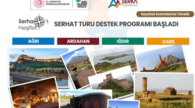 Serhat Kalkınma Ajansı (SERKA), TRA2 Bölgesi'nde (Ağrı, Ardahan, Iğdır, Kars) Turizm Hareketliliğini Artırmak İçin Seyahat Acentelerine Mali Destek Sağlıyor!