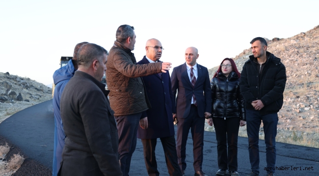 Vali Koç, Ağrı Dağı Eteklerinde Sürdürülen Altyapı Seferberliğini Yerinde Denetledi