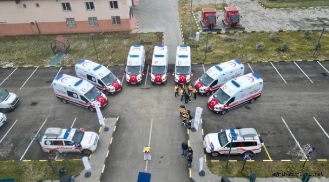 Ağrı İl Sağlık Müdürlüğü yeni ve son model ambulanslarla soğuk ve çetin kış şartlarına hazır