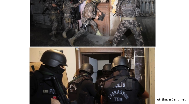 AĞRI'DA 10 DEAŞ ŞÜPHELİ ÜYESİ GÖZALTINA ALINDI